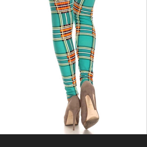 Plaid pattern fashion casual leggings - Picture 2 of 6